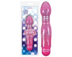 Гнущийся вибратор с блестками Starlight Gems Minis Lyra розовый