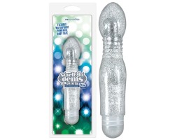 Гнущийся вибратор с блестками Starlight Gems Minis Lyra серебристый