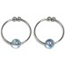 Клипсы-колечки для сосков с голубыми бусинами Silver Nipple Rings - фото