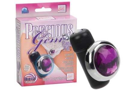 Вибростимулятор на трусики с фиолетовым кристаллом Precious Gem Panty Pals