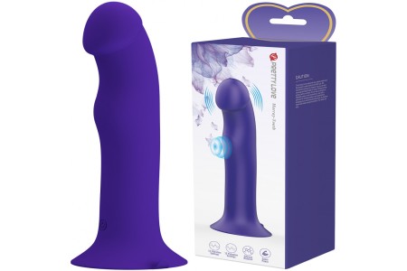 Универсальный фиолетовый вибратор с мощной присоской и пульсацией Murray Youth 19 см