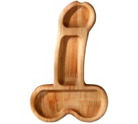 Деревянное блюдо для подачи в виде пениса Adelica 25 см
