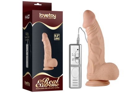 Реалистичный телесный вибратор Real Extreme 23 см