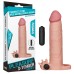 Насадка на пенис с вибрацией X-Tender Penis Sleeve телесная + 5 см к длине - фото
