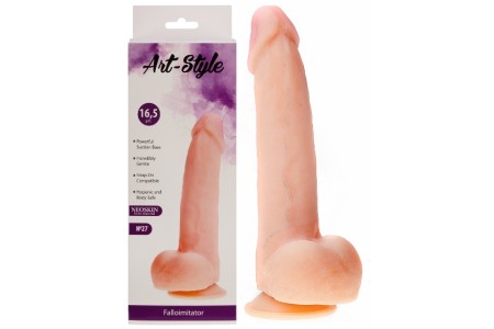 Фаллоимитатор с мошонкой на присоске Art Style 21 см