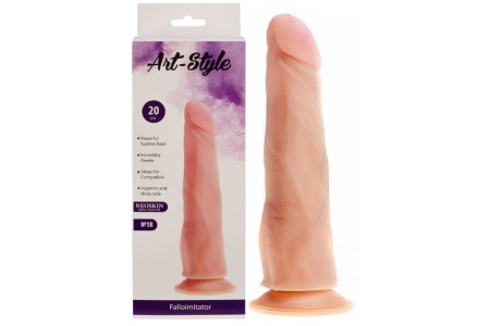 Реалистичный фаллоимитатор на присоске Art Style 22 см