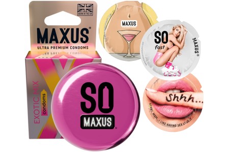 Презервативы в металлическом кейсе Maxus №3 Exotic Mix экзотический микс