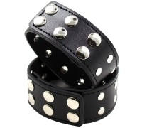 Кожаные фиксаторы на бицепс с металлическими вставками