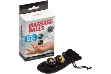 Стеклянные вагинальные шарики Sitabella Massage Balls Colorfil Glass