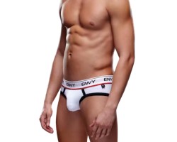 Мужские трусы-брифы на широкой резинке Envy белые S/M