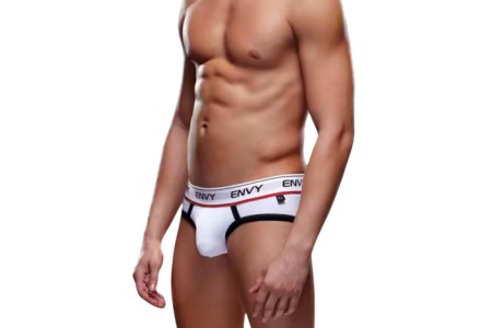Мужские трусы-брифы на широкой резинке Envy белые S/M