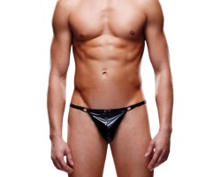 Глянцевые мужские V-стринги Envy черные S/M