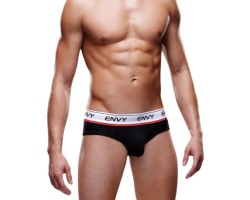 Мужские трусы-брифы на широкой резинке Envy черные S/M