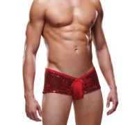 Блестящие мужские трусы-хипсы Envy красные M/L