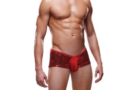 Блестящие мужские трусы-хипсы Envy красные M/L