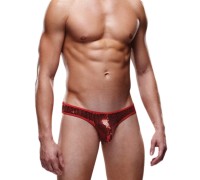 Блестящие мужские трусы-тонги Envy красные S/M