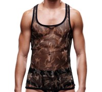 Мужская майка-борцовка в мелкую сетку Envy милитари L/XL