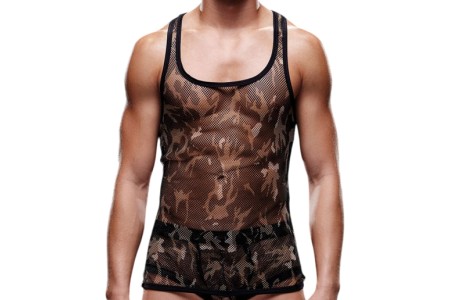 Мужская майка-борцовка в мелкую сетку Envy милитари L/XL