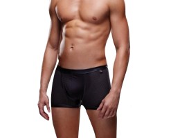 Мужские трусы-боксеры с мокрым эффектом в сеточку Envy черные M/L