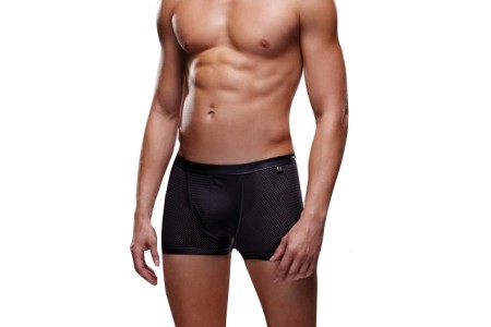 Мужские трусы-боксеры с мокрым эффектом в сеточку Envy черные M/L