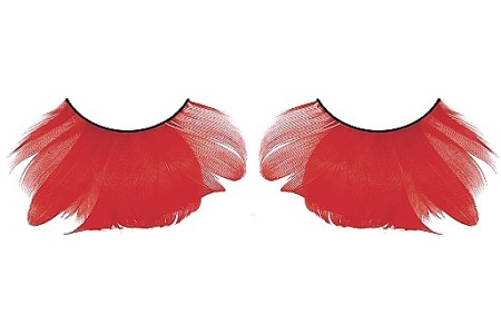 Накладные ресницы красные перья Baci