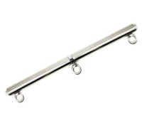 Серебряная бондажная распорка с тремя карабинами