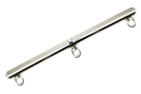 Серебряная бондажная распорка с тремя карабинами