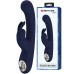 Перезаряжаемый вибратор с клиторальным стимулятором-кроликом и LED-экраном Pretty Love Lamar синий - фото