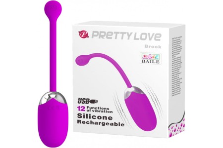 Классическое перезаряжаемое виброяйцо Pretty Love Brook