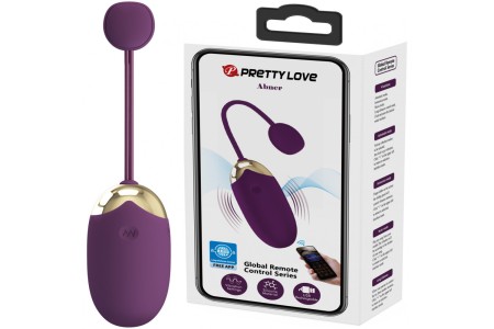 Перезаряжаемое смарт-виброяйцо Pretty Love Abner фиолетовое