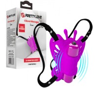 Клиторальный вибростимулятор-бабочка на ремешках Pretty Love Sloane