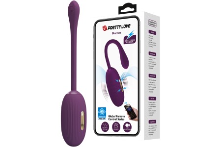 Фиолетовое смарт-виброяйцо Pretty Love Doreen с электростимуляцией