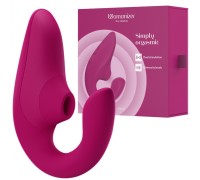 Бесконтактный вакуумно-волновой стимулятор клитора с вибрацией и вагинальным отростком Womanizer Blend малиновый
