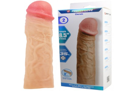 Удлиняющая насадка Pretty Love Derek телесная + 7,6 см