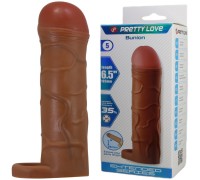 Удлиняющая насадка с креплением под мошонку Pretty Love Bunion мулат + 2,5 см