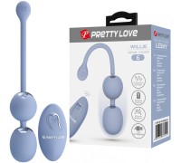 Вагинальные шарики с вибрацией Pretty Love Willie с пультом ДУ сиреневые