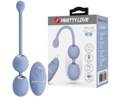 Вагинальные шарики с вибрацией Pretty Love Willie с пультом ДУ сиреневые