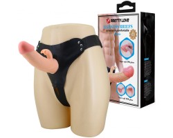 Фаллопротез с клиторальным стимулятором на трусиках Pretty Love Harness Briefs Mavis 19 см