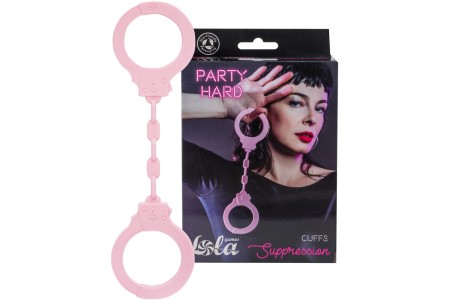 Силиконовые наручники Party Hard Suppression Pink