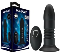 Анальная вибровтулка Mr Play с поступательными движениями и беспроводным управлением