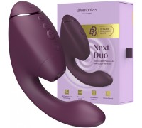 Роскошный вакуумный вибростимулятор для G точки и клитора Womanizer Next Duo фиолетовый