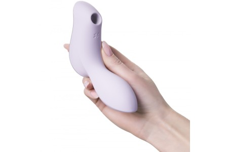 DEMO Вакуумный вибростимулятор для клитора и точки G Satisfyer Curvy Trinity 2 сиреневый