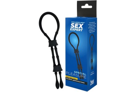Лассо на пенис с регулировкой утяжки Sex Expert