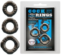 Набор из трех разных эрекционных колец Cock Ring Yvonne