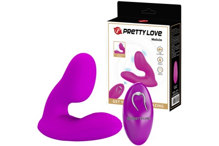 Вибростимулятор простаты со стимулятором промежности Pretty Love Melvin с пультом ДУ