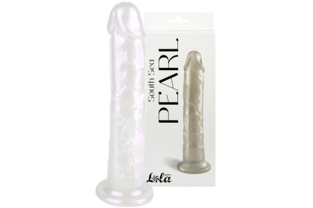 Перламутровый фаллос на присоске South Sea Pearl белый 20 см