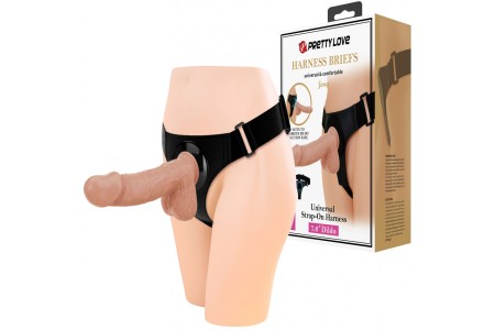 Реалистичный страпон на трусиках Pretty Love Harness Briefs Jerry 22 см
