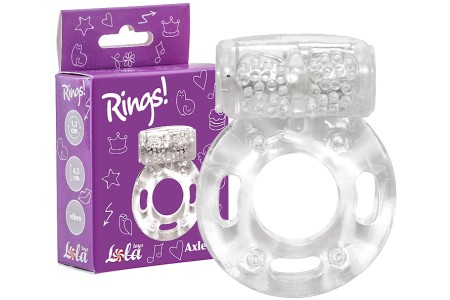 Эрекционное виброкольцо Rings Axle-Pin White