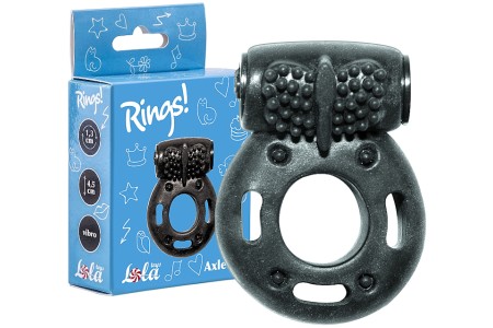 Эрекционное виброкольцо Rings Axle-Pin Black
