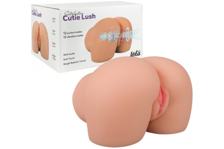 Реалистичный вибромастурбатор с функцией всасывания и звуковым сопровождением Satisfaction Cutie Lush
